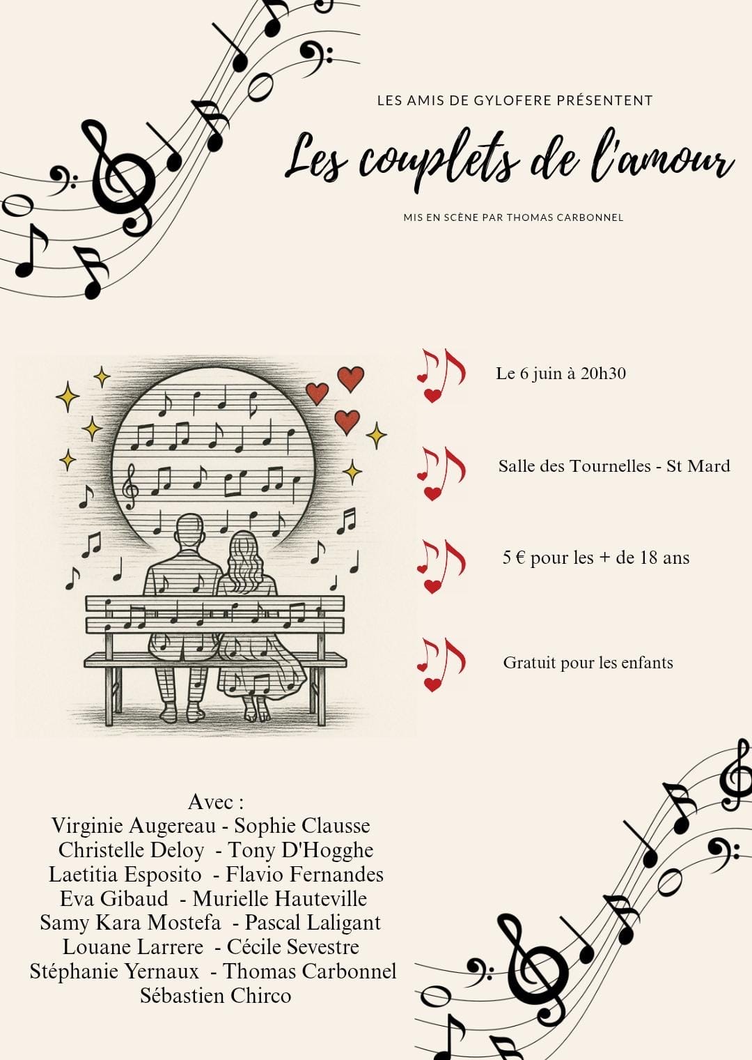 Pièce de Théâtre « Les couplets de l’amour » - Les Amis de Gylofére