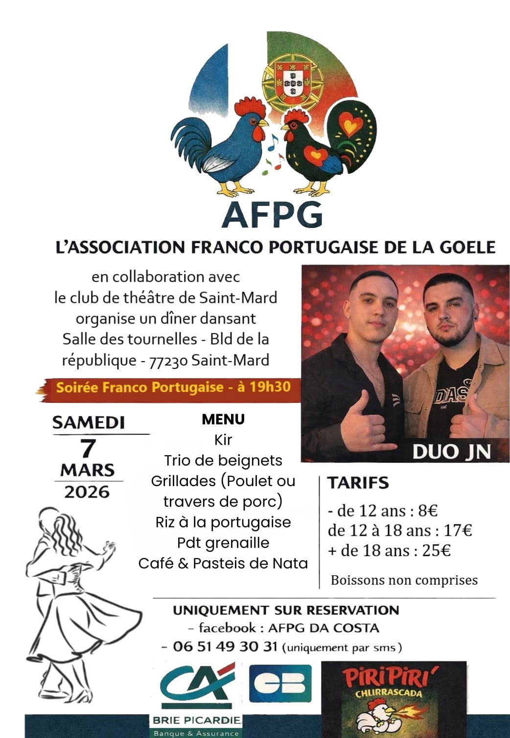 Fête Franco portugaise - repas et chanteur