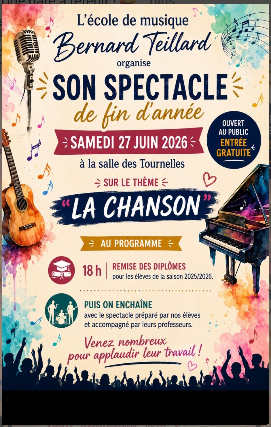 Evénement école de musique