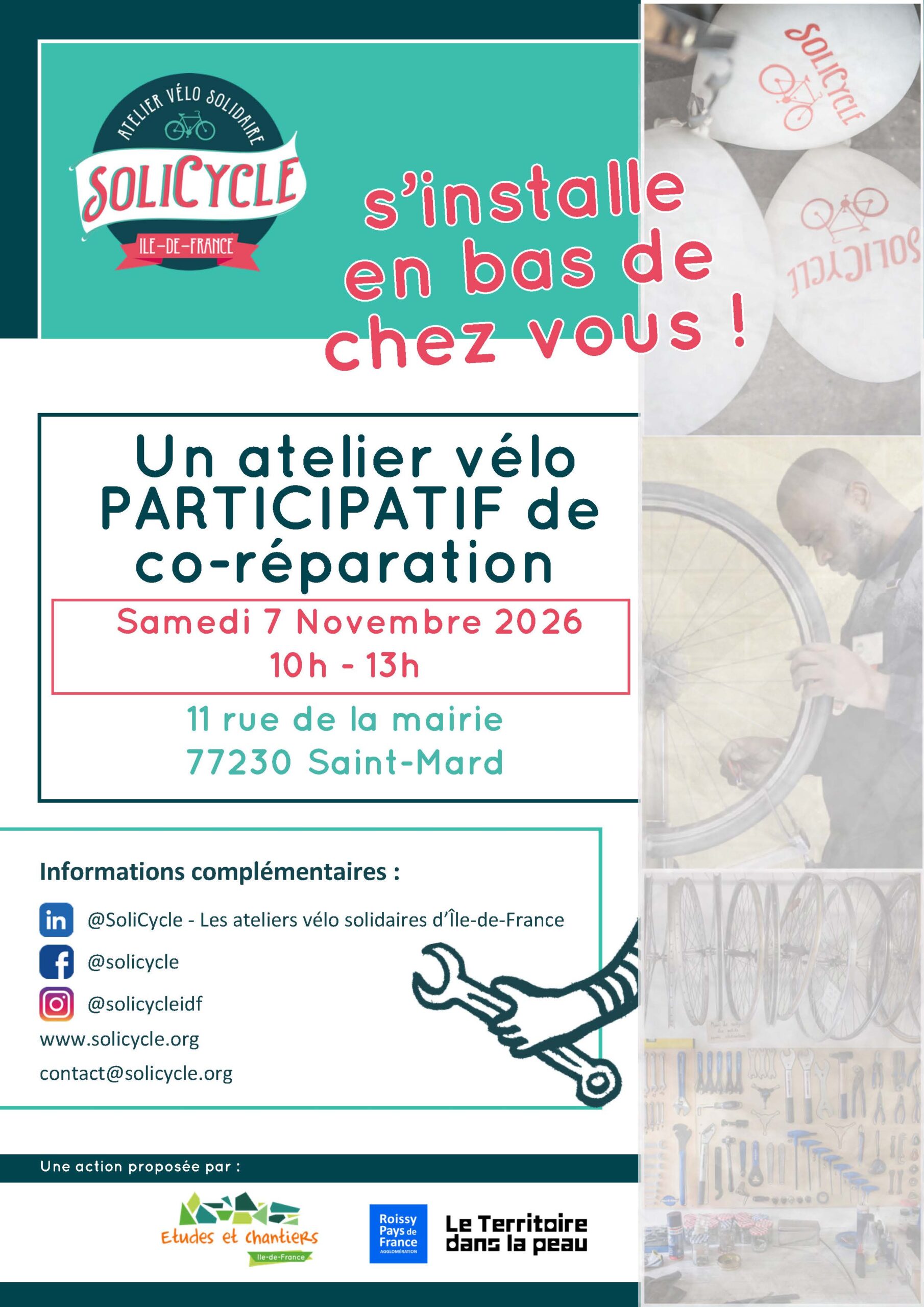 Ateliers de co réparation de vélos avec Solicycle